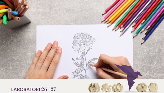 Illustrazione botanica con matite colorate